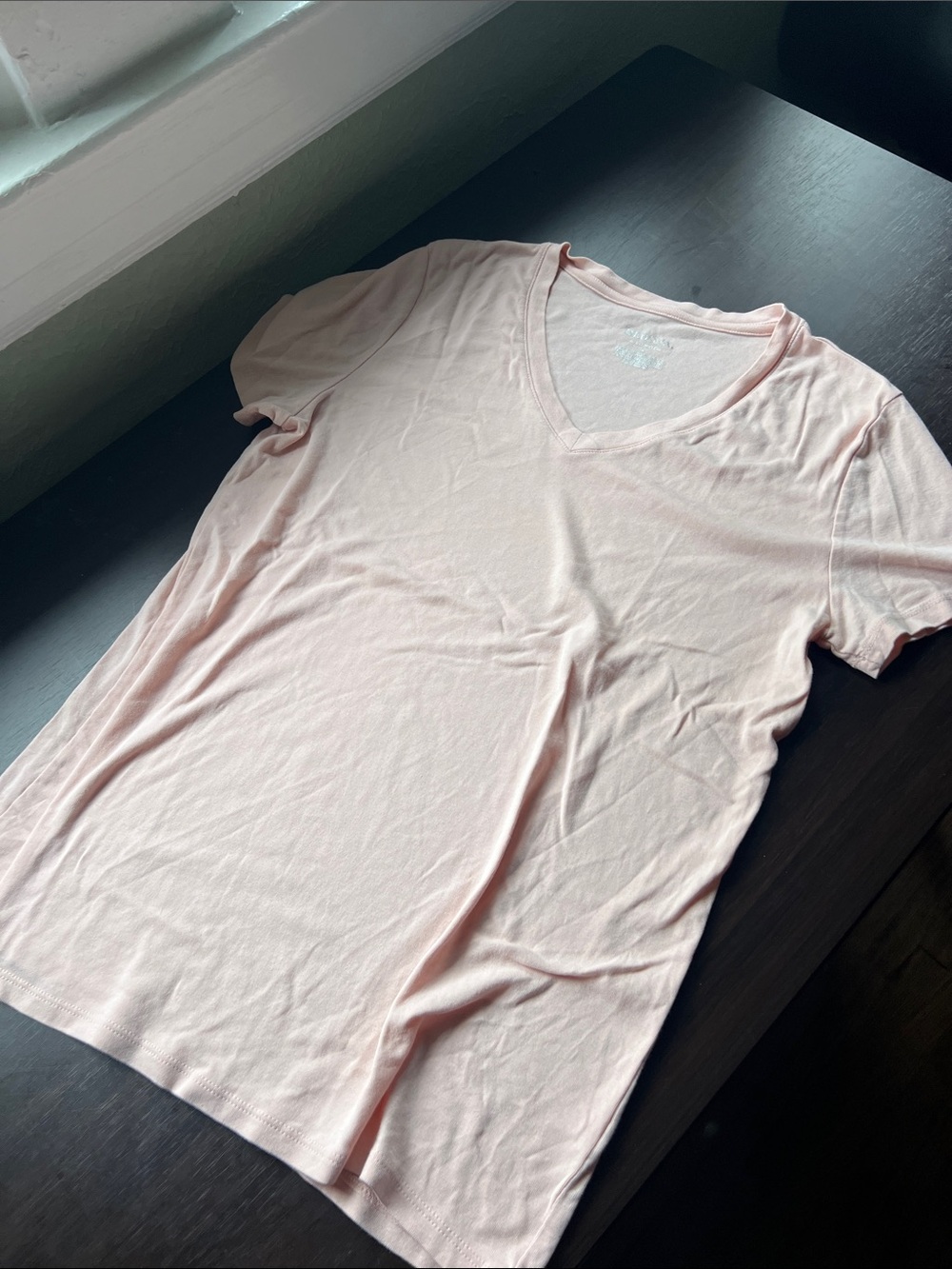 Merona Light Pink V-Neck Short Sleeve Tee